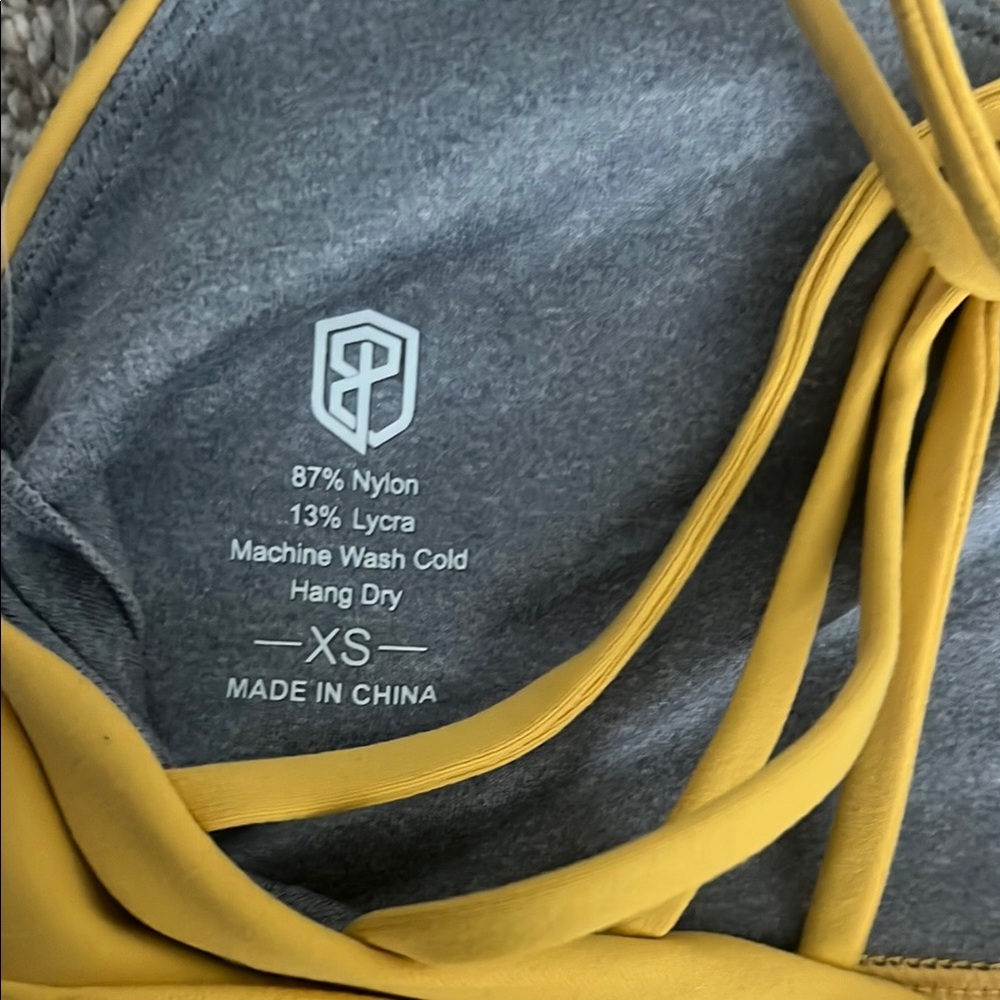 Born Primitive Mustard Sports Bra with Strappy Racerback - Picture 6 of 6